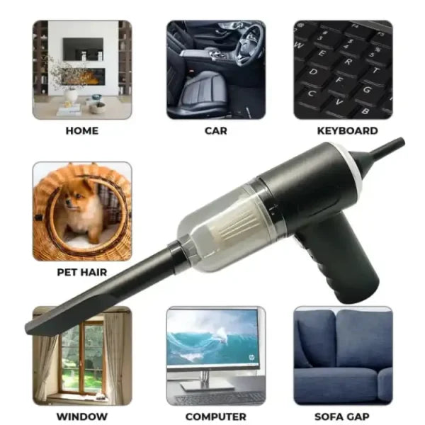 3 In 1 Portable Vacuum Cleaner- Durable Wireless Vacuum -duster Blower Air Pump- High Power Strong Suction Vacuum Cleaner For Home, Laptop, Vehicle Interior Cleaner