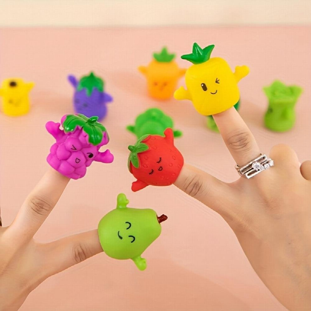 5 pcs Fruit Series And Vegetable Finger Puppets